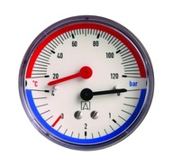 Termomanometer TM 80 ax, fi80 mm, 0-4 bar, 20-120 °C