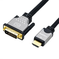DVI (24+1) HDMI Dual Link adaptérový kábel 1,5 m DVI (24+1) HDMI Dual Link adaptérový kábel 1,5 m