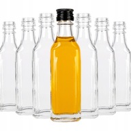100x Uhlová fľaša 50ml s uzáverom na vínnu šťavu