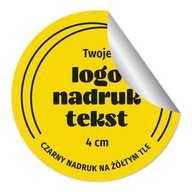 Farebné nálepky s potlačou Logo Text, 200 ks, 40 mm