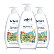 Bobini Kids Jemný umývací gél na telo a vlasy pre deti 2v1 500ml x3 Bobini Kids Jemný umývací gél na telo a vlasy pre deti 2v1 500ml x3
