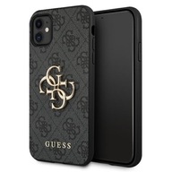Veľké kovové logo Guess 4G – puzdro na iPhone 11 (sivé) Veľké kovové logo Guess 4G – puzdro na iPhone 11 (sivé)