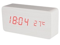 LED HODINY BUDÍK ČAS DREVENÝ TEPLOMER DÁTUM LED HODINY BUDÍK ČAS DREVENÝ TEPLOMER DÁTUM