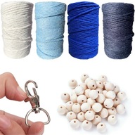 SÚPRAVA NA VÝROBU KRÚŽKOV KĽÚČOV MACRAME šnúrka - 2mm SÚPRAVA NA VÝROBU KRÚŽKOV KĽÚČOV MACRAME šnúrka - 2mm