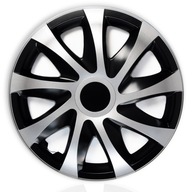 4x Draco CS 14 čierne a strieborné puklice na Citroen 4x Draco CS 14 čierne a strieborné puklice na Citroen