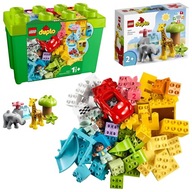 LEGO Duplo Deluxe Brick Box + LEGO DUPLO sada Divoké zvieratá Afriky