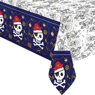 PIRÁTI papierový obrus, pirátske lebky PIRÁTI papierový obrus, pirátske lebky