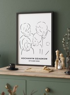 Personalizačný plagát vnúčatá babka a dedko A4 Personalizačný plagát vnúčatá babka a dedko A4