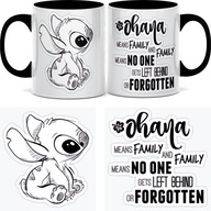 Hrnček STITCH OHANA znamená FAMILY citát