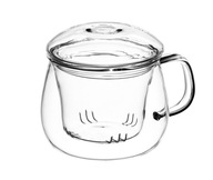 Žiaruvzdorný hrnček s infuzérom DAVID 350 ml borosilikátové priehľadné sklo Žiaruvzdorný hrnček s infuzérom DAVID 350 ml borosilikátové priehľadné sklo