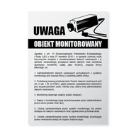 GDPR tabuľa, nálepka, Monitorované zariadenie, A4 PLEXI GDPR tabuľa, nálepka, Monitorované zariadenie, A4 PLEXI