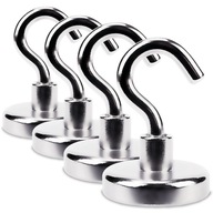 NEODYMIOVÝ MAGNET S HÁČKOM Ø32 mm / 38 kg, Držiak na háčik, 4 ks. NEODYMIOVÝ MAGNET S HÁČKOM Ø32 mm / 38 kg, Držiak na háčik, 4 ks.