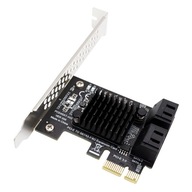 Karta adaptéra PCIe 1X na 4x SATA 3.0 Serial ATA