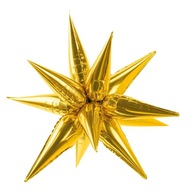 3D fóliový balón STAR, zlatý, 95 cm 3D fóliový balón STAR, zlatý, 95 cm