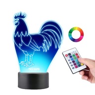 Stolná lampa Led Socha Sliepka Veľký kohút Stolná lampa Led Socha Sliepka Veľký kohút