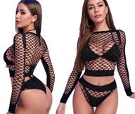 BODYSTUCKING NET EROTICKÁ BUNDA + NOHAVIČKY