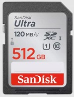 Pamäťová karta SD SanDisk Ultra SDXC 512 GB 120 MB/s Pamäťová karta SD SanDisk Ultra SDXC 512 GB 120 MB/s