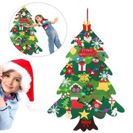 Plstený vianočný stromček s 33x zadarmo ozdobami a svetlami
