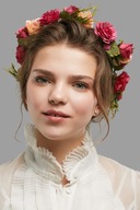 Veniec s kvetinovou hlavou.Boho gumička do vlasov Veniec s kvetinovou hlavou.Boho gumička do vlasov