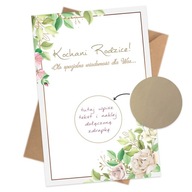 Scratch karta pre rodičov, váš vlastný text, stanete sa starými rodičmi + Zadarmo Scratch karta pre rodičov, váš vlastný text, stanete sa starými rodičmi + Zadarmo