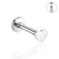 PIERCING Titanium Labret SRDCE 1,2/12/3 PIERCING Titanium Labret SRDCE 1,2/12/3