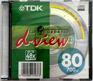TDK CD-R 700MB 80MIN 48x D-VIEW v krabici