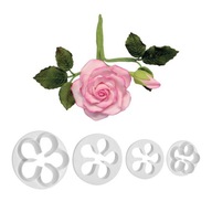 Vykrajovačky na kvety z cukrovej pasty ROSE 4 ks Vykrajovačky na kvety z cukrovej pasty ROSE 4 ks