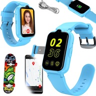 Chytré hodinky pre deti 4G GPS MANTA Junior Joy SOS modré 35mm LBS WiFi