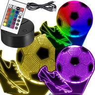 NOČNÁ LAMPA FUTBALOVÉ REZY Euro 2024 FUTBALOVÝ HRÁČ 3D LED RGB FARBY DIAĽKOVÉ NOČNÁ LAMPA FUTBALOVÉ REZY Euro 2024 FUTBALOVÝ HRÁČ 3D LED RGB FARBY DIAĽKOVÉ