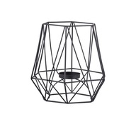 GEOMETRICKÝ KOVOVÝ STOJAN NA SVIEČKU 13X13X15 CM ČIERNA LOFT GEOMETRICKÝ KOVOVÝ STOJAN NA SVIEČKU 13X13X15 CM ČIERNA LOFT