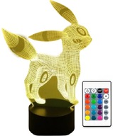 3D LED LAMPA POKEMON GO EEVEE PIKACHU COLOR + DIAĽKOVÉ 3D LED LAMPA POKEMON GO EEVEE PIKACHU COLOR + DIAĽKOVÉ