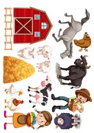 Potlač cukrovej pasty na tortu Set ANIMALS FARM Potlač cukrovej pasty na tortu Set ANIMALS FARM