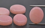 Opálová ružová Nízky oválny kabošon 12x10 mm