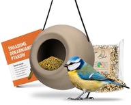 MODERNÉ KRMÍTKO PRE PREZIMIUJÚCE VTÁKY LISA + KRMIVO GRAIN FOOD 1KG MODERNÉ KRMÍTKO PRE PREZIMIUJÚCE VTÁKY LISA + KRMIVO GRAIN FOOD 1KG