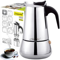 KÁVOVAR Espresso kávovar 200ml Oceľ INOX INDUKČNÝ PLYN MAESTRO KÁVOVAR Espresso kávovar 200ml Oceľ INOX INDUKČNÝ PLYN MAESTRO