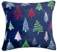 Vianočná obliečka na vankúš 40x40 Winter Vibes Navy Blue Christmas Trees Vianočná obliečka na vankúš 40x40 Winter Vibes Navy Blue Christmas Trees