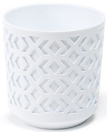 KVETINÁČ 25,5cm AZTEK Lamela Biela/Biela KVETINÁČ 25,5cm AZTEK Lamela Biela/Biela