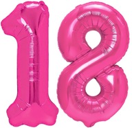 FÓLIOVÝ BALÓN ČÍSLO 18 RUŽOVÝ VEĽKÝ 100 cm FÓLIOVÝ BALÓN ČÍSLO 18 RUŽOVÝ VEĽKÝ 100 cm