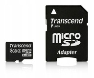 TRANSCEND 8 GB micro SD microSD SDHC Trieda 4 +a SD TRANSCEND 8 GB micro SD microSD SDHC Trieda 4 +a SD
