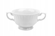 Porcelánová fľaša na bujón, 0,4l, biela s rúčkami