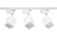 3 x biely reflektor pre žiarovku GU10 na 1m lište 3 x biely reflektor pre žiarovku GU10 na 1m lište