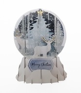 Vianočná pohľadnica 3D pohľadnice pre vianočné snehové gule Kolouchy ako darček