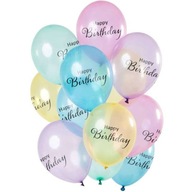 BIRTHDAY balóny všetko najlepšie k narodeninám TRANSPARENT x12 BIRTHDAY balóny všetko najlepšie k narodeninám TRANSPARENT x12