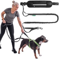 Cvičenie na DOG LEASH s tlmičom pre beh so psom, flexibilné 2 m Cvičenie na DOG LEASH s tlmičom pre beh so psom, flexibilné 2 m