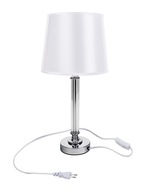 Moderná glamour biela chrómová stolná nočná lampa