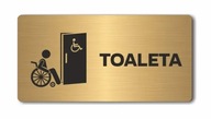 WC pre invalidov | ZLATÁ informačná tabuľa | UV TLAČ WC pre invalidov | ZLATÁ informačná tabuľa | UV TLAČ
