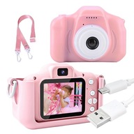 Digitálny fotoaparát pre deti Herný fotoaparát + ružová šnúrka