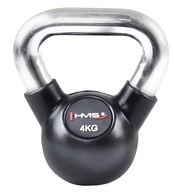 Činka HMS Kettlebell, liatinová, pogumovaná, 4 kg