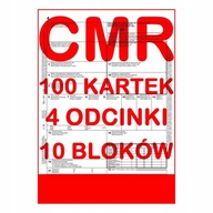 Formulár CMR, nákladný list, 100 listov/4 sekcie x 10 blokov