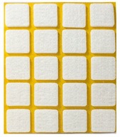 Sada 10 ks bielych plstených podložiek 20x20, 20 ks Sada 10 ks bielych plstených podložiek 20x20, 20 ks